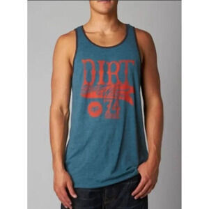 Fox Racing Men’s Line Stepper Tank Blue Sleeveless Top Size M